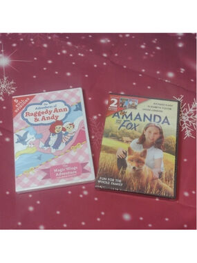 LOT of 2 DVDs Raggedy Ann & Andy and Amanda and the fox NWT